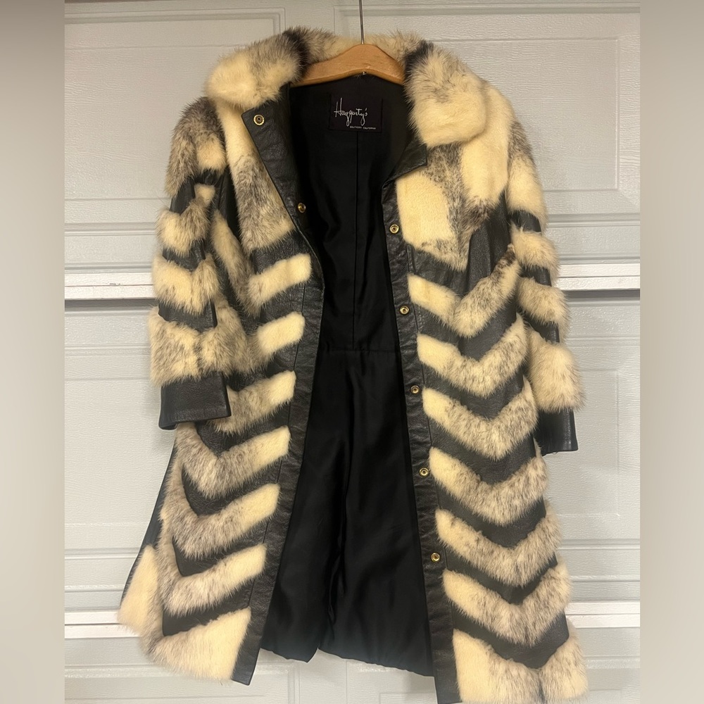 Vintage leather and fox fur Haygarty’s jacket